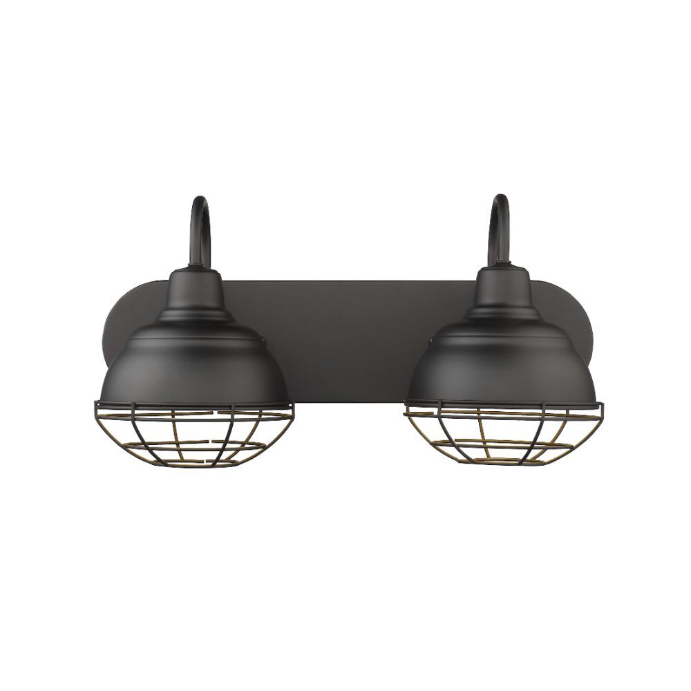 Neo-Industrial 2-Light Vanity Matte Black