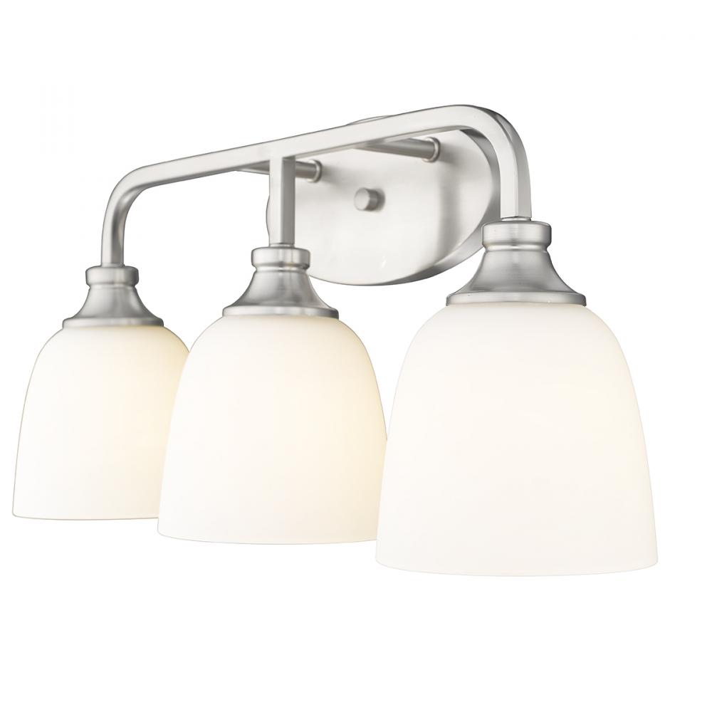 Alberta 3-Light Vanity Brushed Nickel