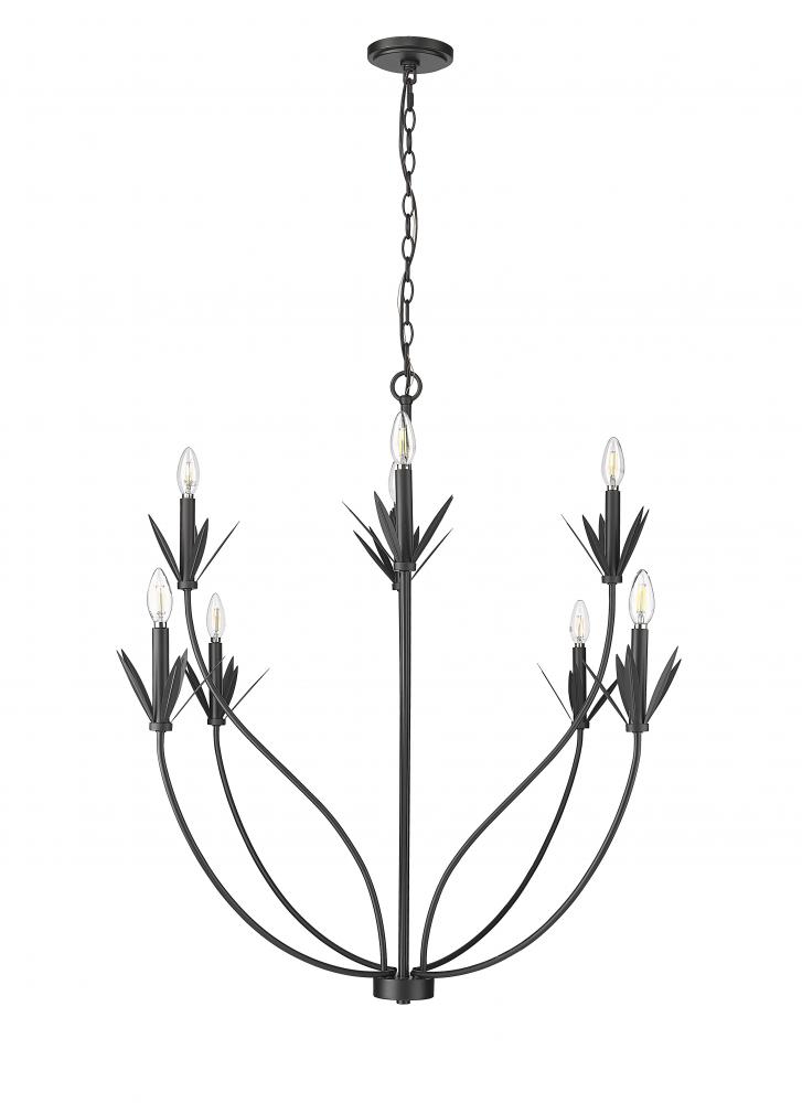 Primrose 8-Light Chandelier Ceiling Light Matte Black