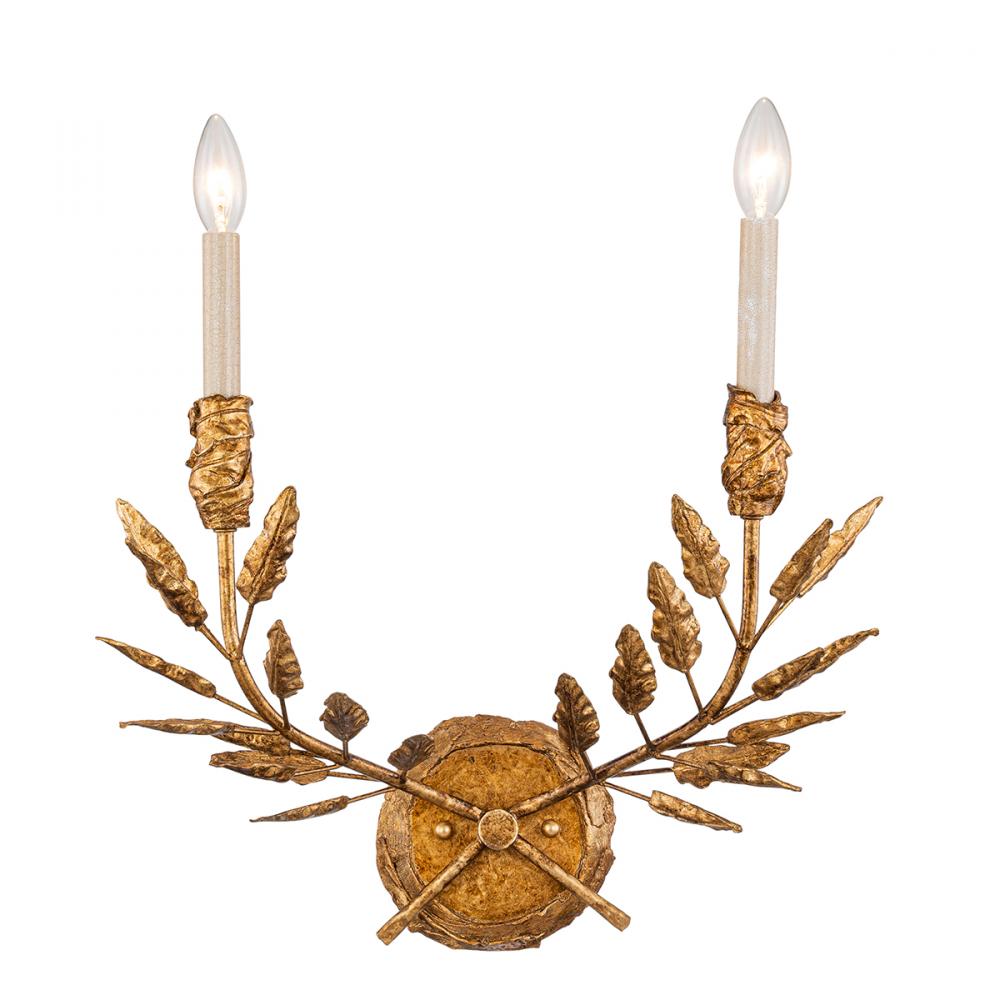 Palm d'Or 2 Light Sconce