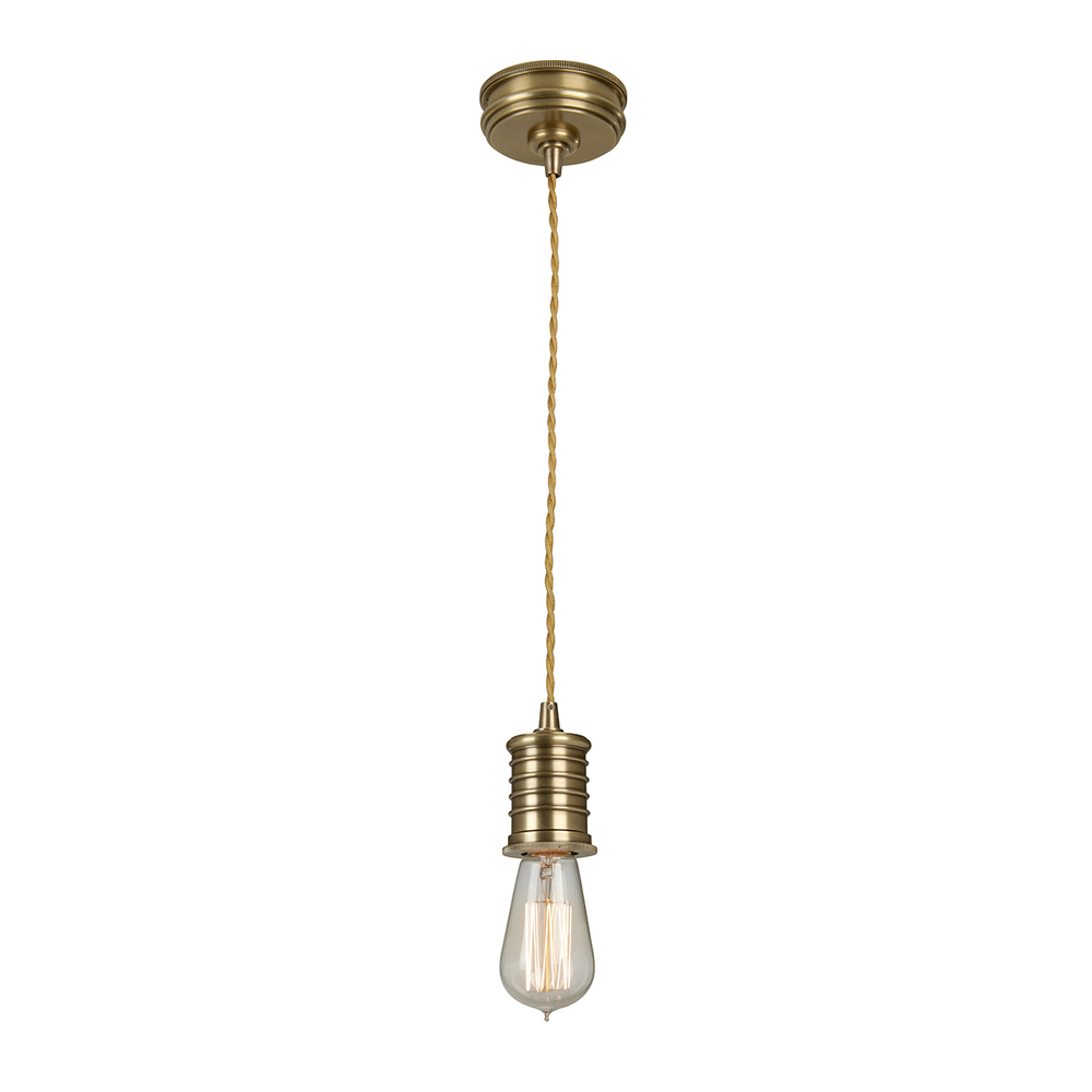 Douille Aged Brass Pendant