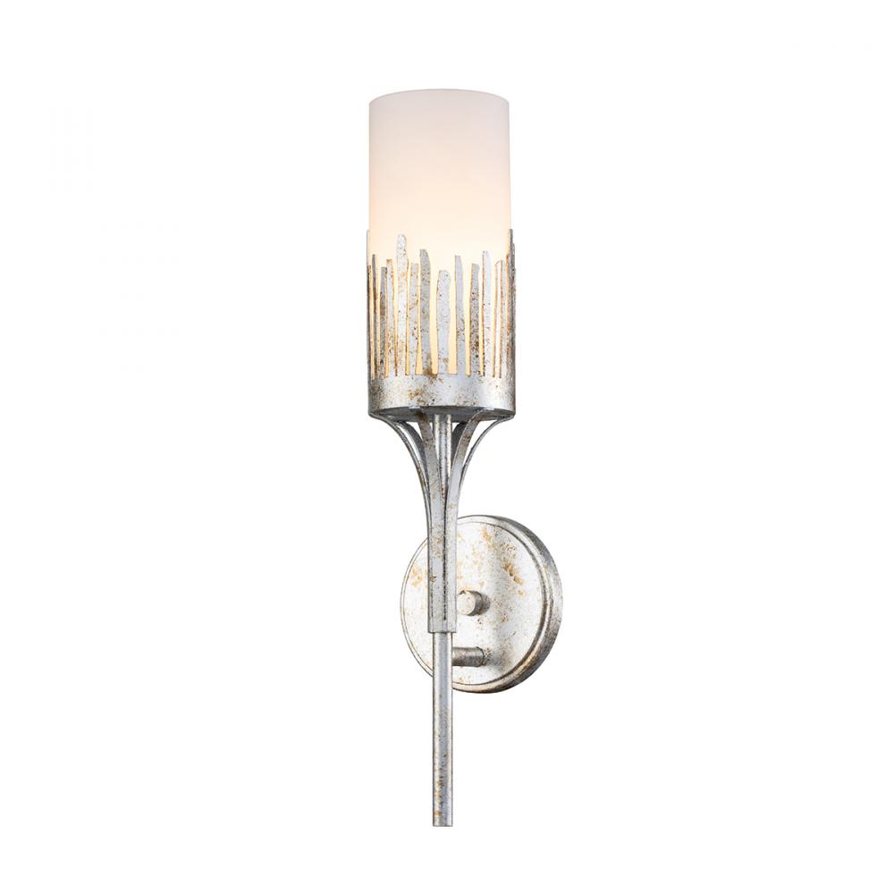 Sawgrass 1 Light Sconce in Silver Leaf