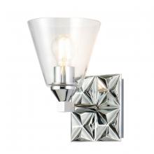 Lucas McKearn BB1302PC-1 - Alpha 1 Light Wall Sconce With Glass