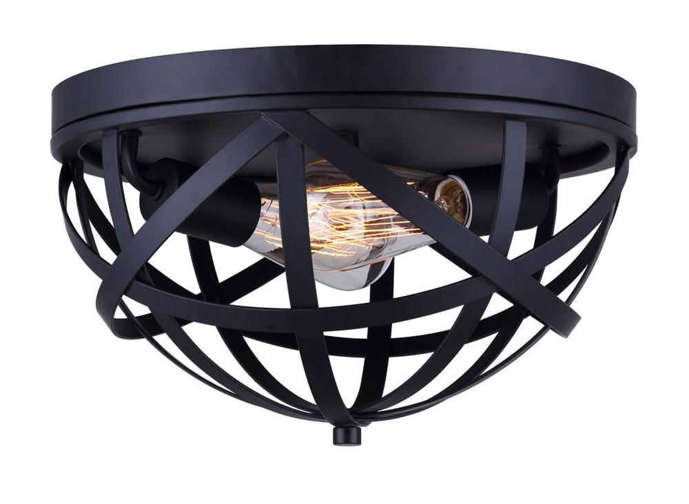 Gigi 2 Light Flush Mount, Black Finish