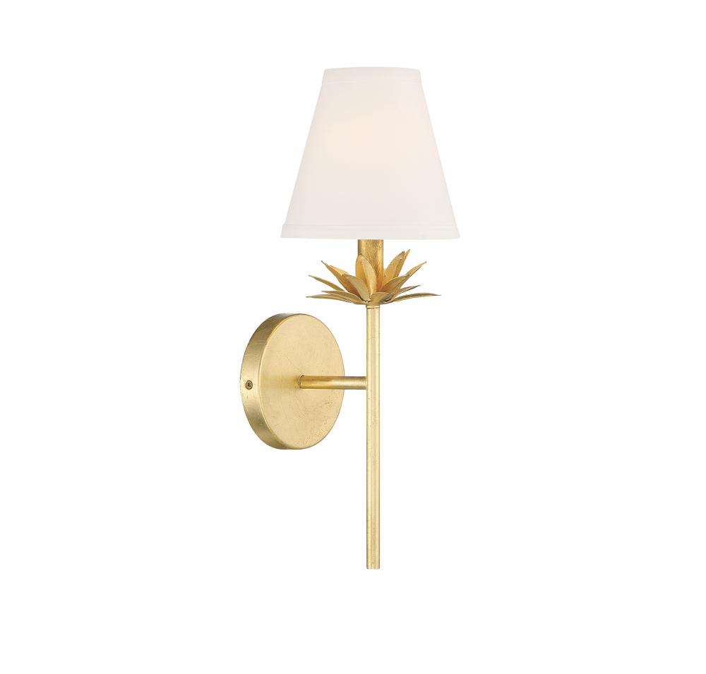 1-Light Wall Sconce in True Gold