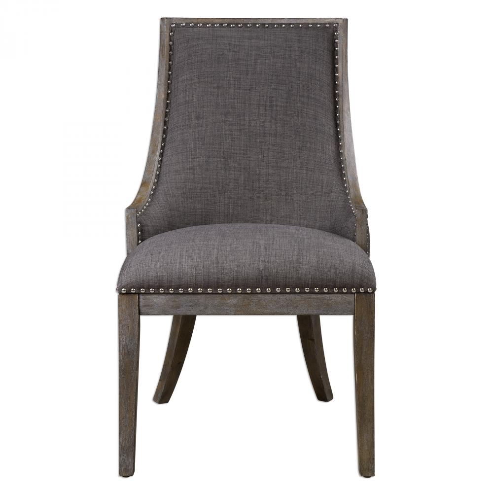 Uttermost Aidrian Charcoal Gray Accent Chair