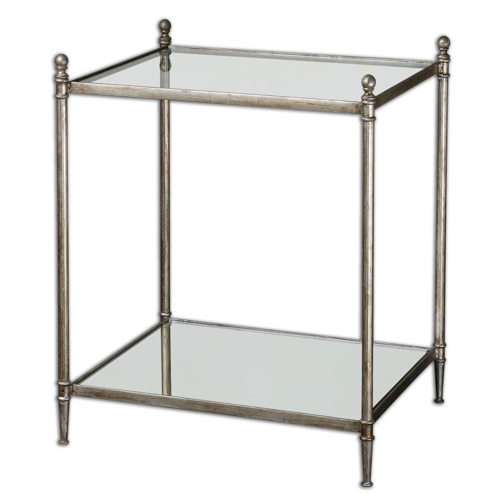 Gannon Mirrored Glass End Table