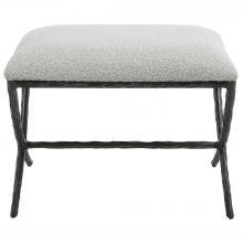 Uttermost 23750 - Brisby Gray Fabric Small Bench