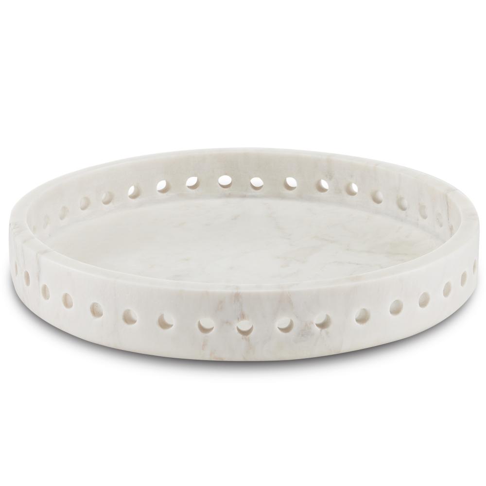 Freya Small White Marble Tray