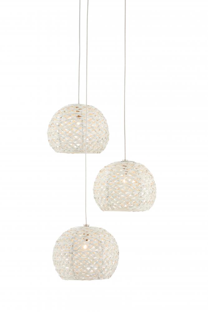 Piero White 3-Light Round Mult